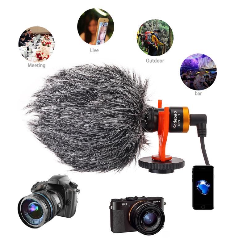Kedebao Mic-1 Universal Cardioid Microphone Mini Shotgun for Camera &amp; Smartphone