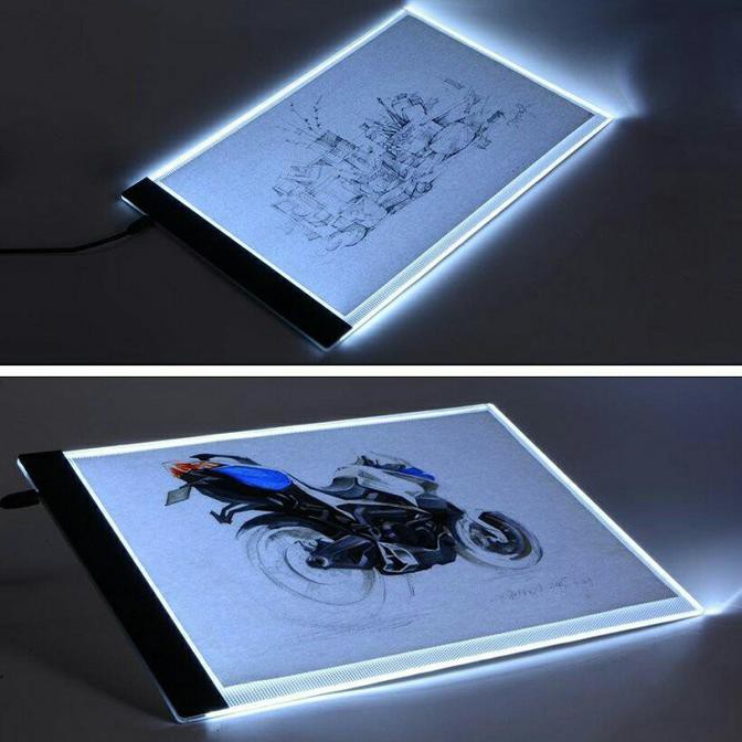 

Sale Drawing Tracing A4 Copy Board Papan Jipak Led Light Pad Ultra Slim A4 Murah