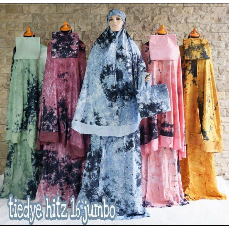 Mukena Bali Tiedye Hitz16 Jumbo