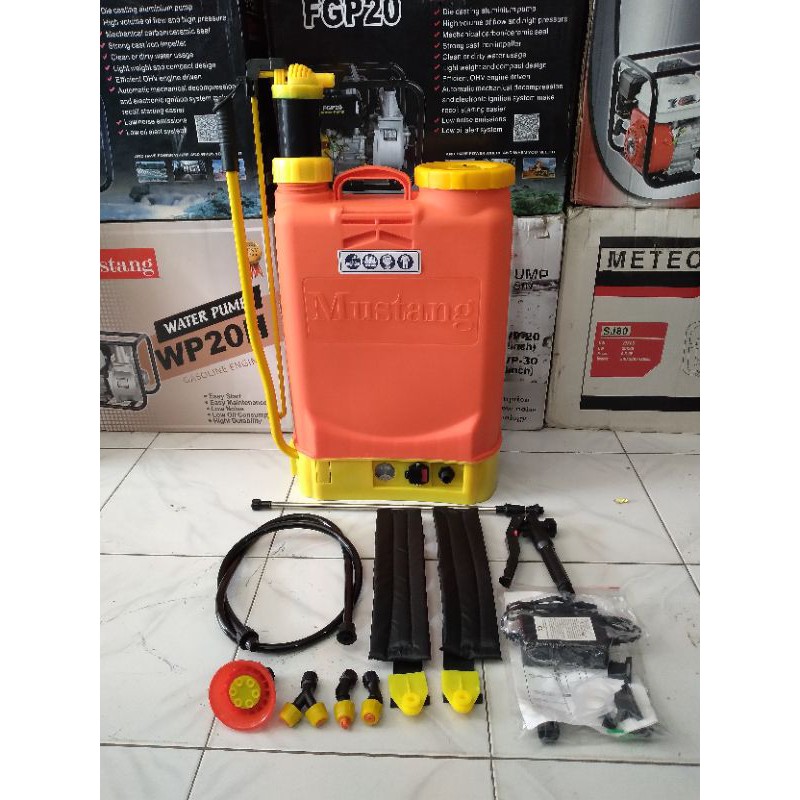 Sprayer 2in1 MUSTANG Elektrik / Manual / Alat Semprot Hama / Disinfektan