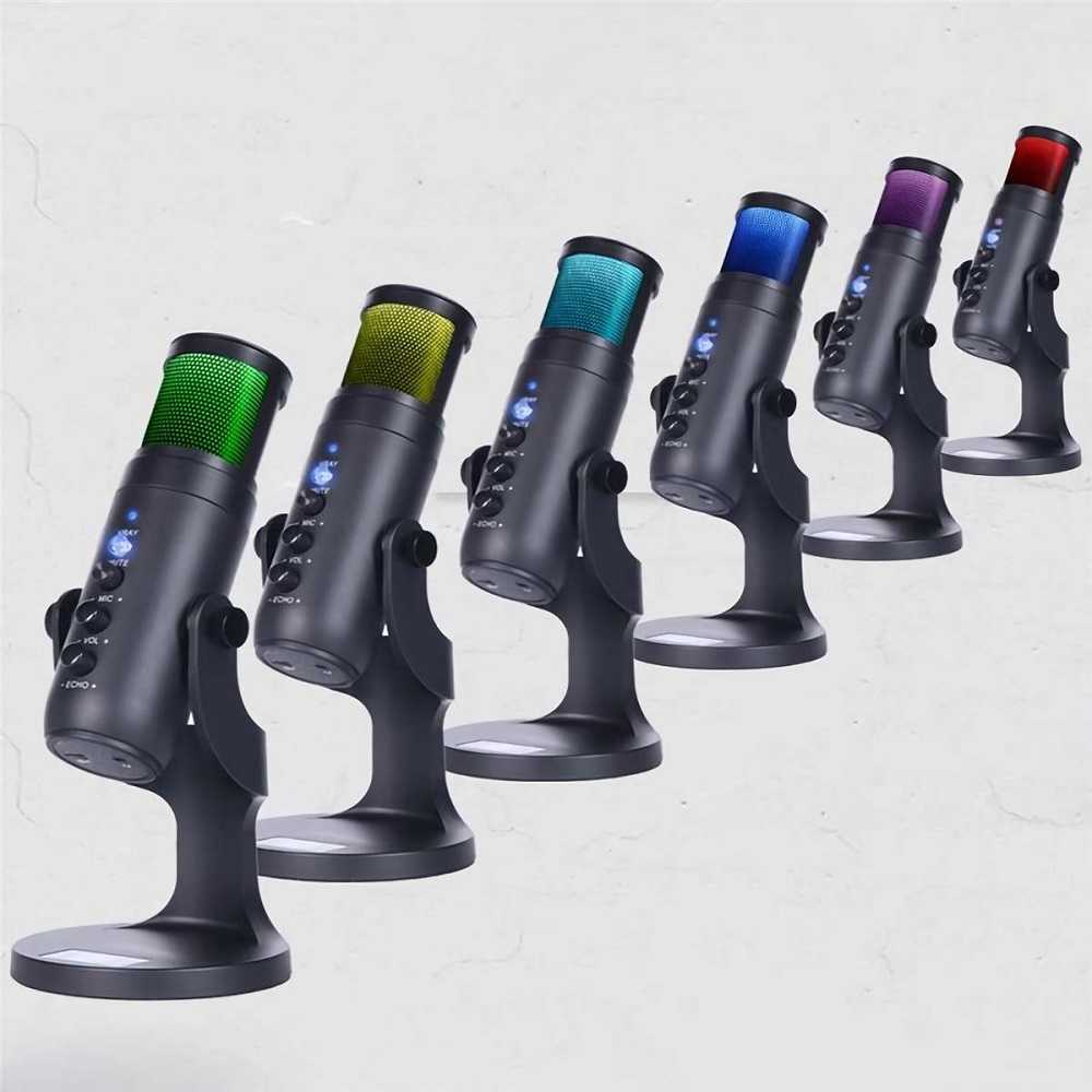 LEORY Microphone Condenser USB Mikrofon Kondensor RGB Light - JD-950 ( Al-Yusi )