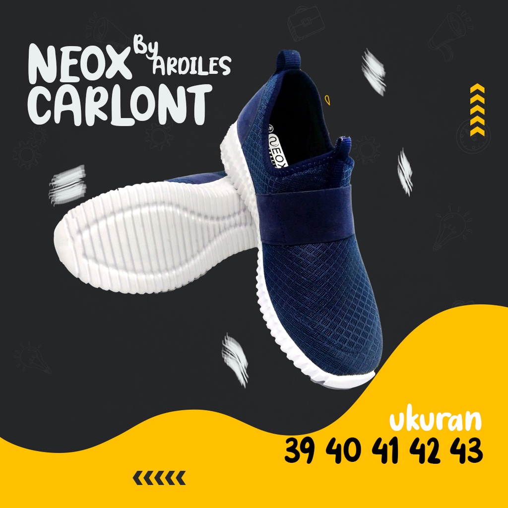 Sepatu pria Neox by ardiles Carlont biru ringan dan nyaman