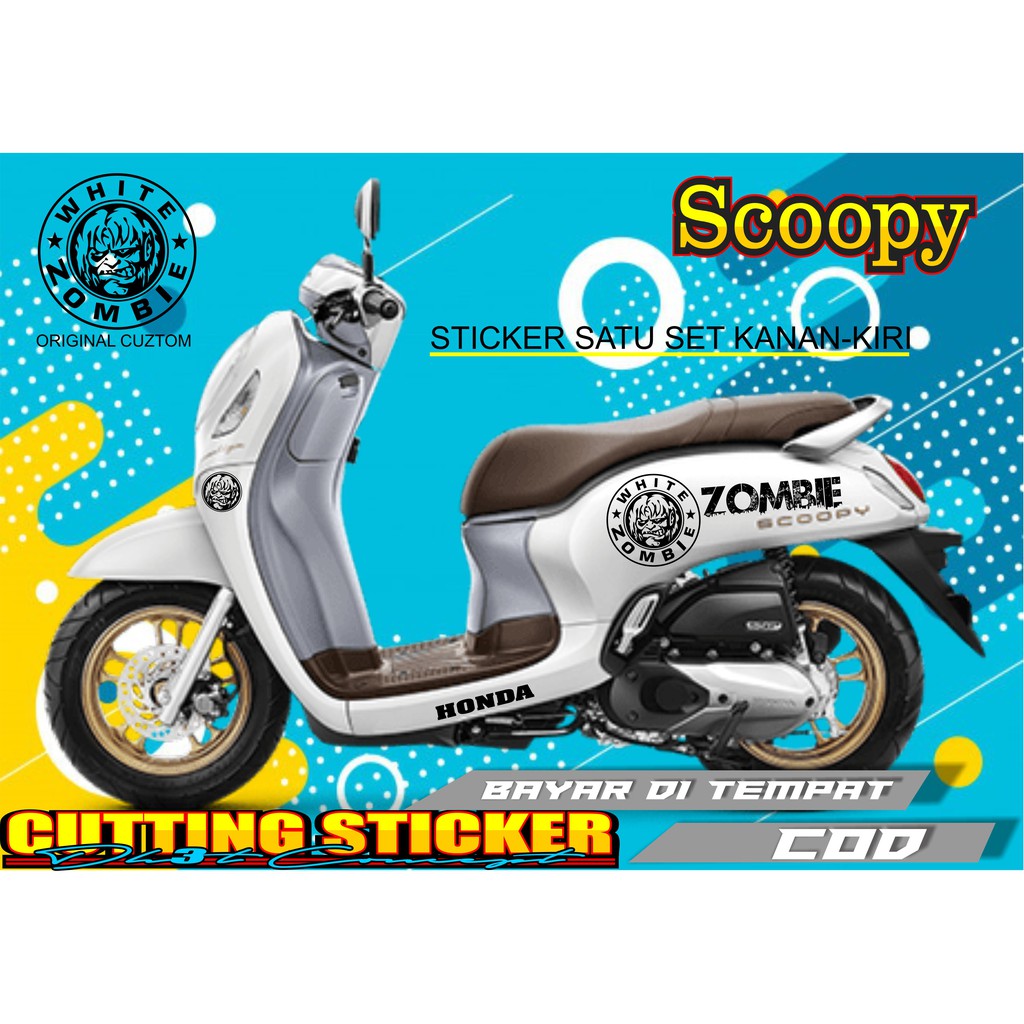 Sticker Scoopy Zombie Logo Striping Scoopy Zombie All Prestige Scoopy Sticker Simple