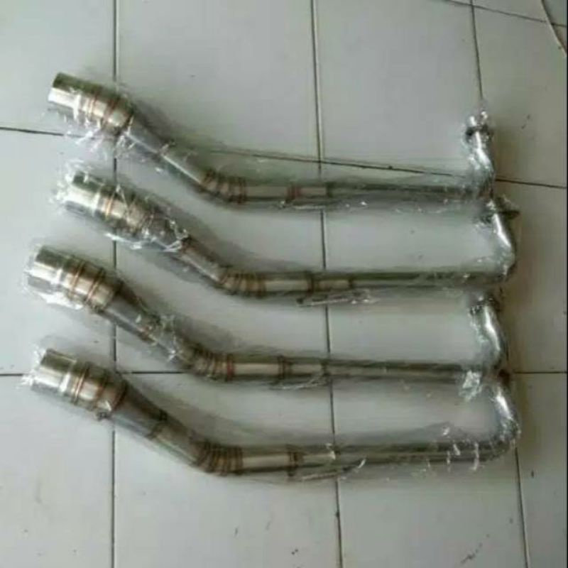 pipa atau leher knalpot model kolong untuk motor juoiter z, vega r, smash , shougun, supra dll