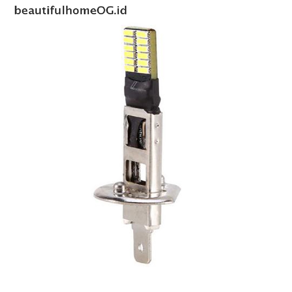 Lampu Kabut LED HID Xenon 24-SMD H1 6500K Warna Putih Untuk DRL