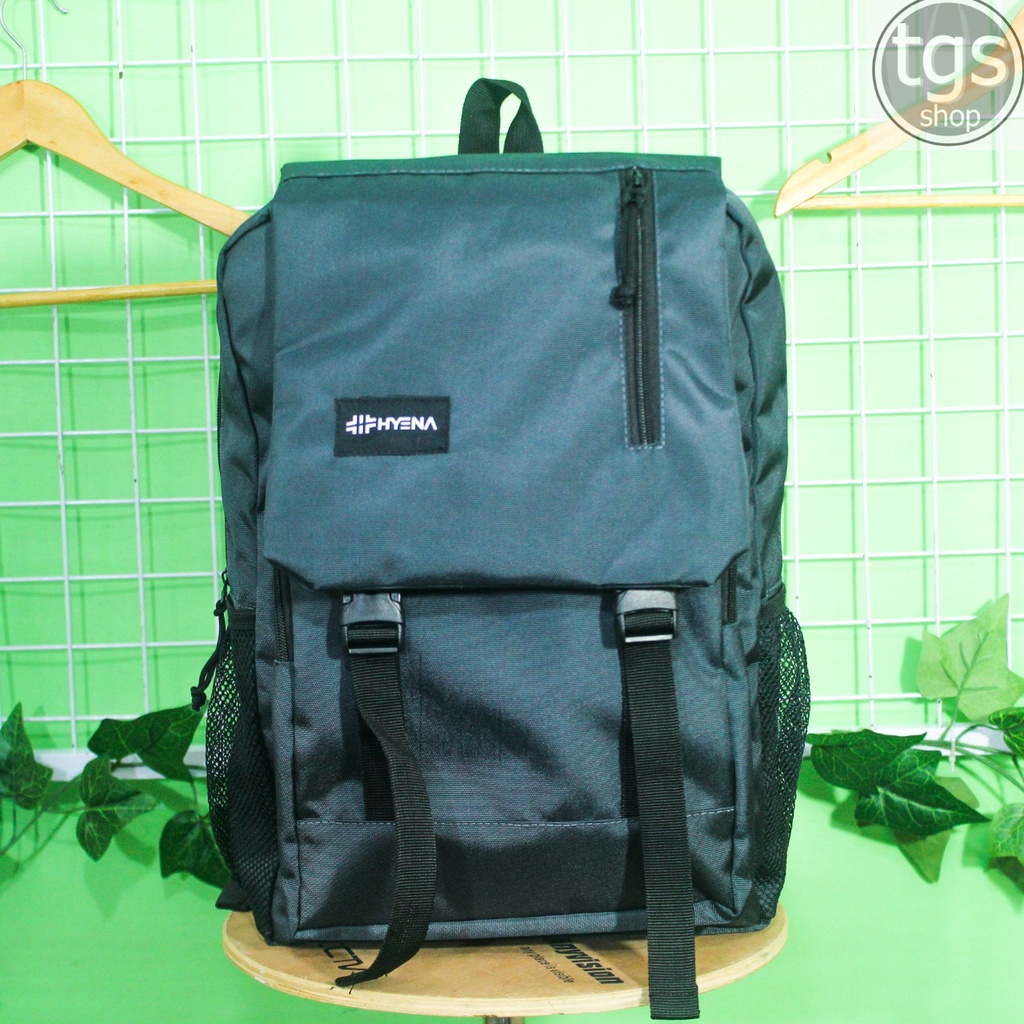 (TGS OLSHOP) Tas Kuliah Ransel Laptop Polos Pria Wanita 15L Cordura