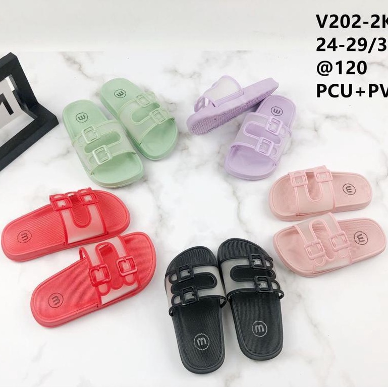 PROMO NGABISIN STOCK!!! Dari 24000 diskon 15 ribu Sandal Selop Jelly Anak Willona V202 - A1  Part 2 Import