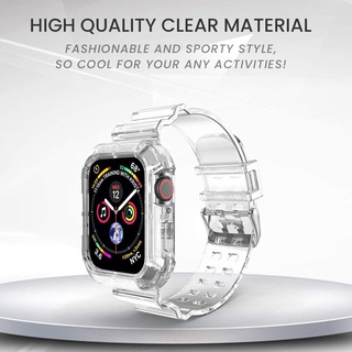 Strap Apple Watch iWatch Clear Bening Transparan Black Transparan 9 8 7 6 5 4 3 2 1 SE 44 42 41 45 40 38 IWO HW T500