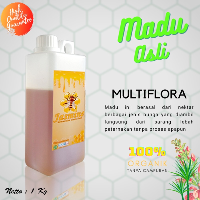

Madu Murni Asli 1kg Nektar Multiflora 100% Pure Raw Honey