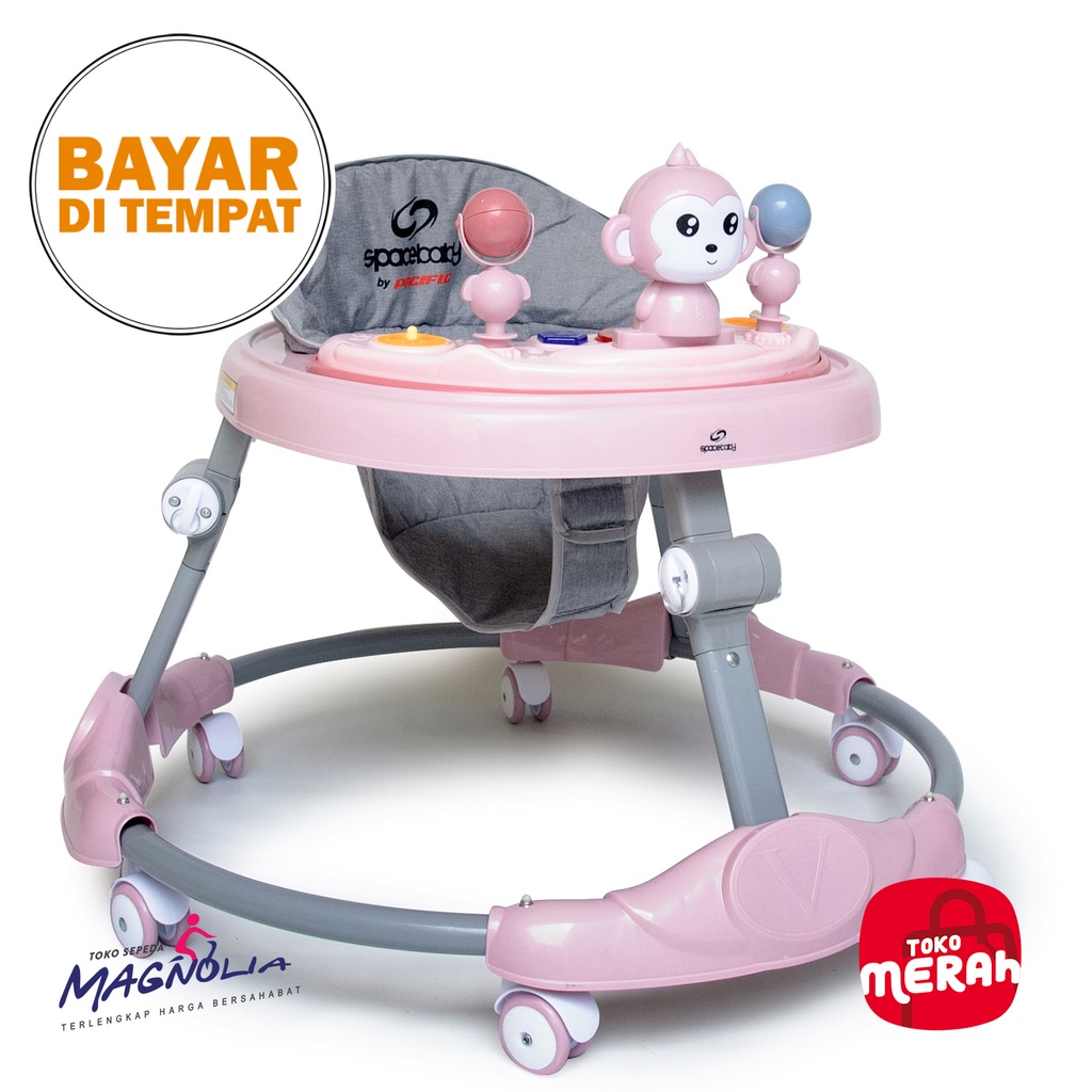 Baby Walker Wolker Roda Dorongan Bayi Belajar Jalan Anak Apolo Kereta Bayi Belajar Jalan - Spacebaby