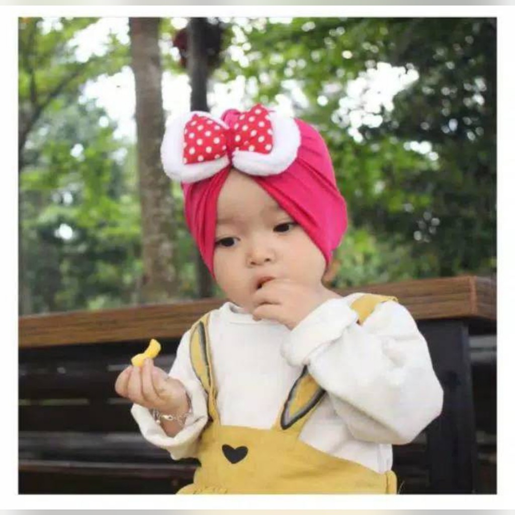 turban anak TURBAN MINI MOUSE turban bayi kerudung anak perempuan / PUSAT JILBAB CICALENGKA