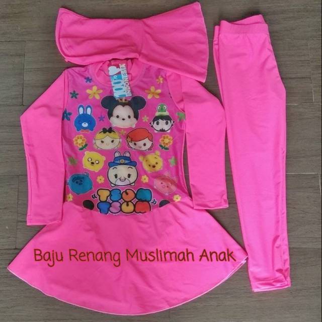 BAJU RENANG MUSLIMAH ANAK TK SD KARAKTER KUDA PONY