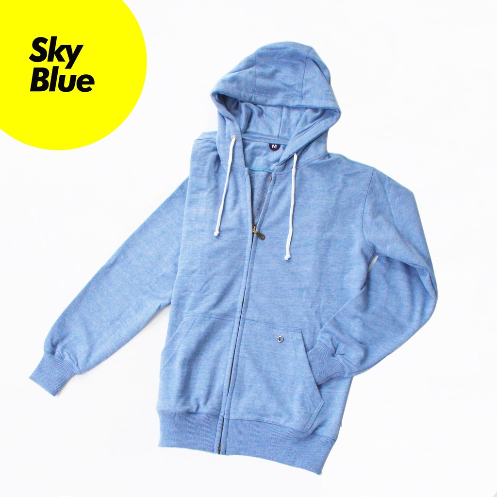 blue zipper hoodie