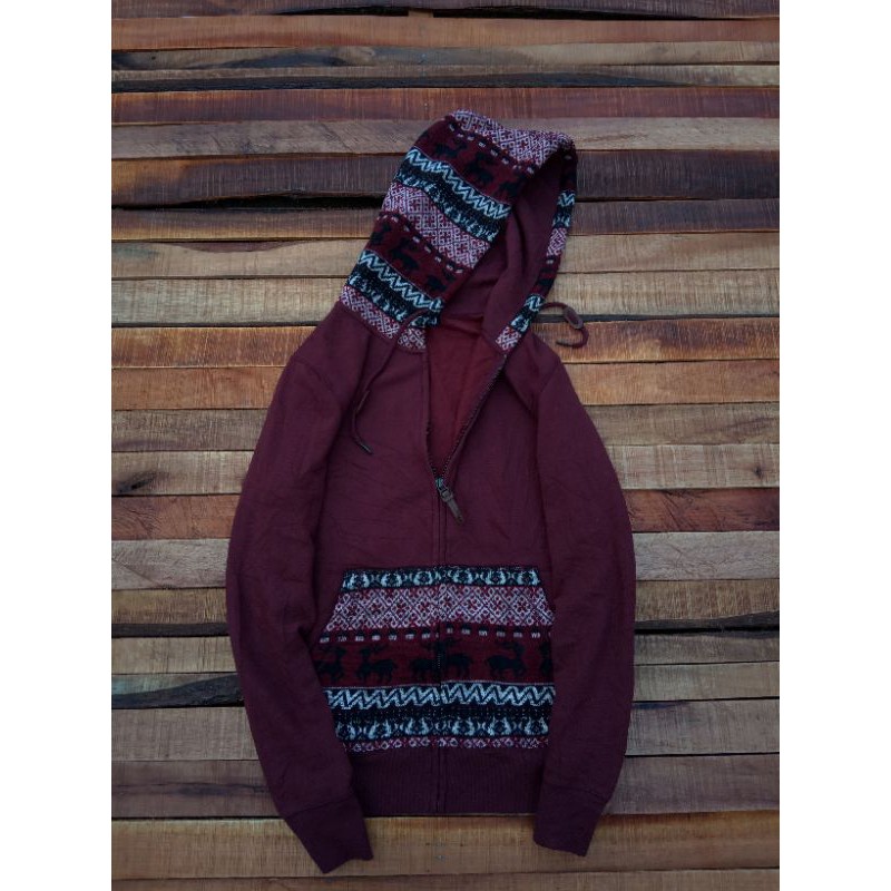 Sweater zipper hoodie topten navajo original second bukan uniqlo