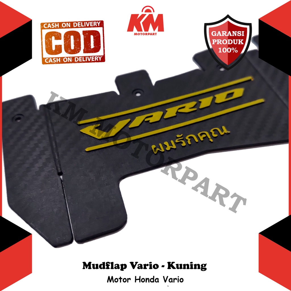 Mudflap Mud Flap Vario Penahan Lumpur Model Karbon Pelindung Motor Aksesoris Variasi Motor Vario