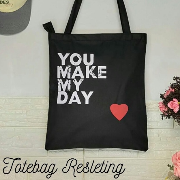 TOTE BAG WANITA RESLETING/TOTEBAG CEWEK CANVAS/TAS PEREMPUAN AESTHETIC BAHAN KANVAS HARGA MURAH BISA UNTUK GOODIE BAG ULANG TAHUN, TOTEBAG SOUVENIR, TAS KULIAH, DAN BELANJA, BISA CUSTOM POLOS DAN SABLON TT 009