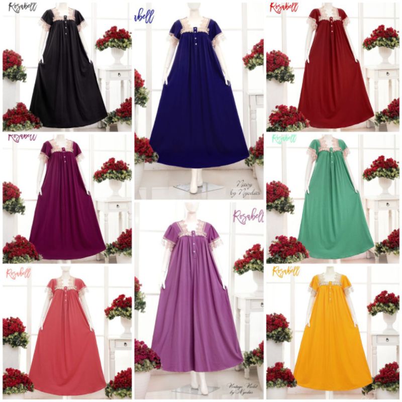 Daster ROSABELL LONG Homedress Cantik NYODAS