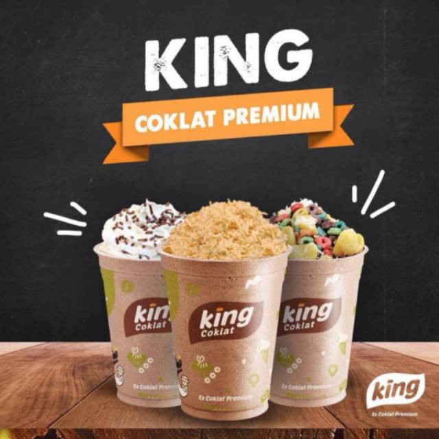

King Coklat (cup+tutup+sedotan)