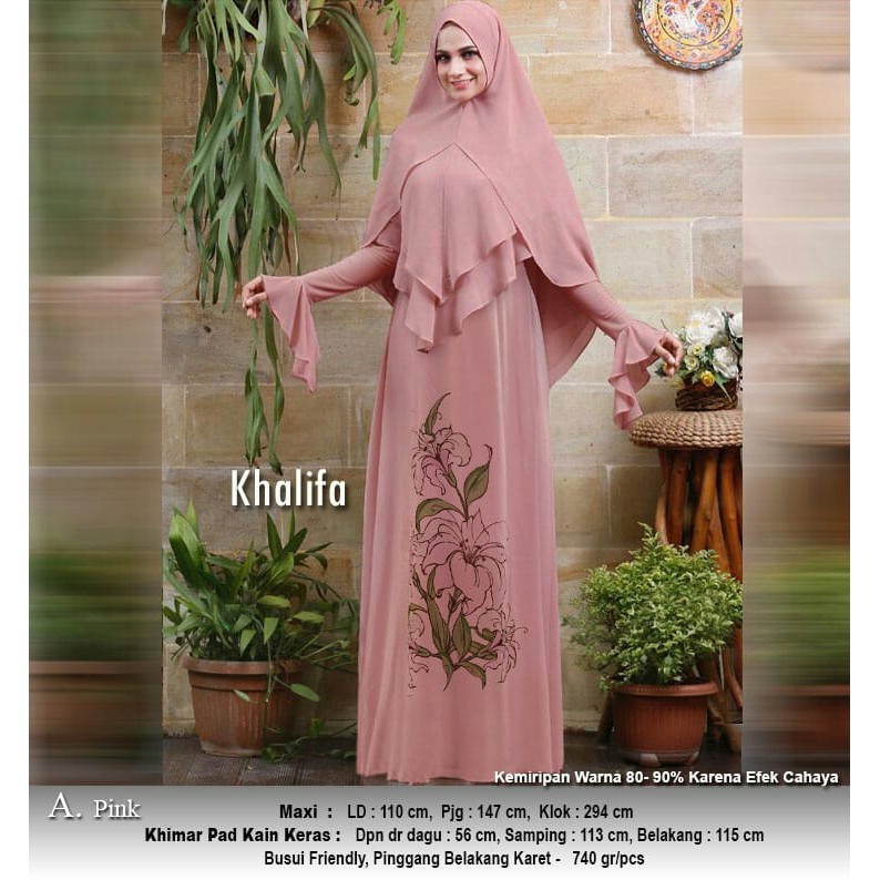 GAMIS KHALIFAH SYARI ORI DU BAJU MUSLIM TERBARU DAN TERMURAH