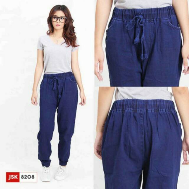 Celana jogger jeans cewek murah JSK 8208