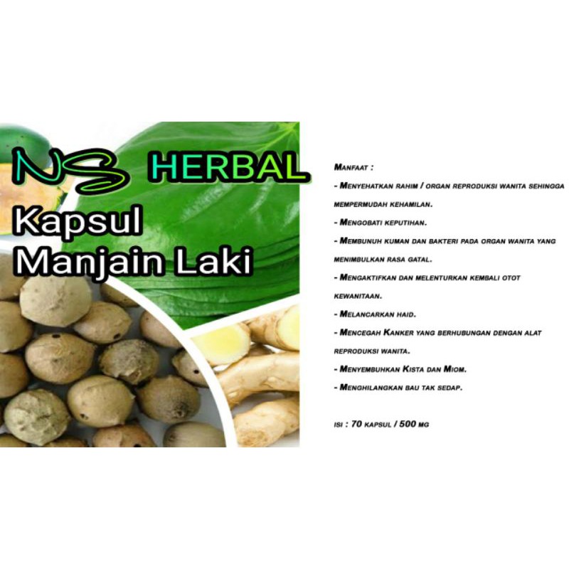 kapsul manjain / manjakani / sirih / pinang muda / kunyit putih 70 kapsul