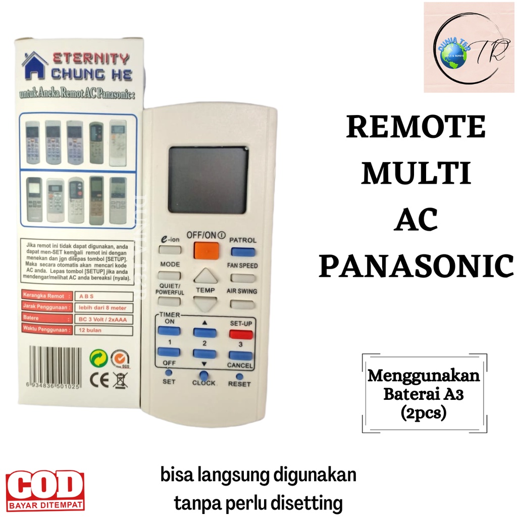 Remot / REMOTE AC Panasoni Multi BIRU NON INVERTER