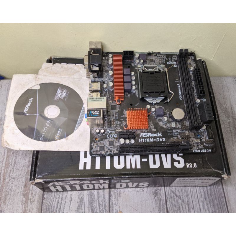 motherboard asrock h110m dvs minus pin patah no display