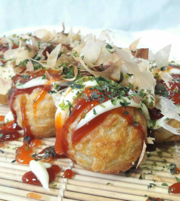 

Tepung Takoyaki Instan Asli untuk 15 biji bulatan, HALAL MUI