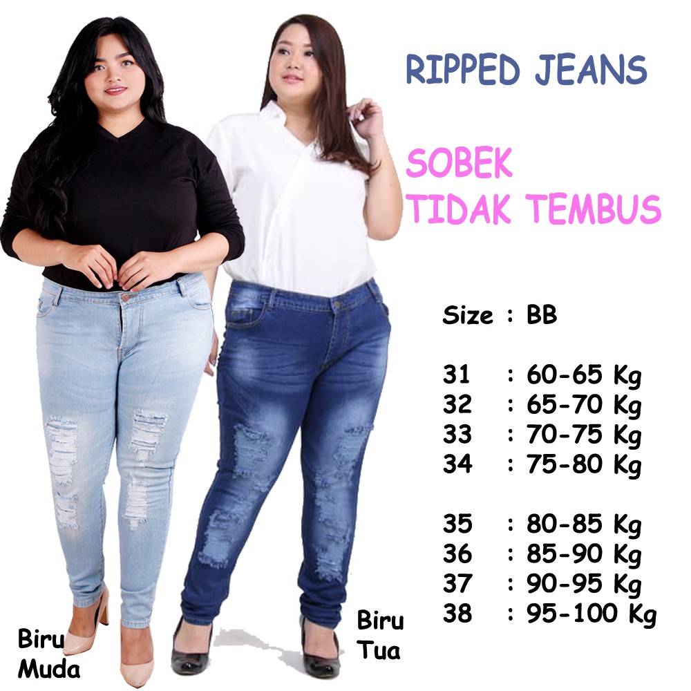  CELANA  RIPPED JEANS WANITA  SOBEK YANG COCOK  UNTUK  WANITA  