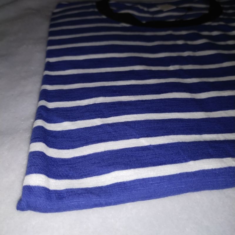 Kaos Stripe salur tangan pendek cowok dan cewek