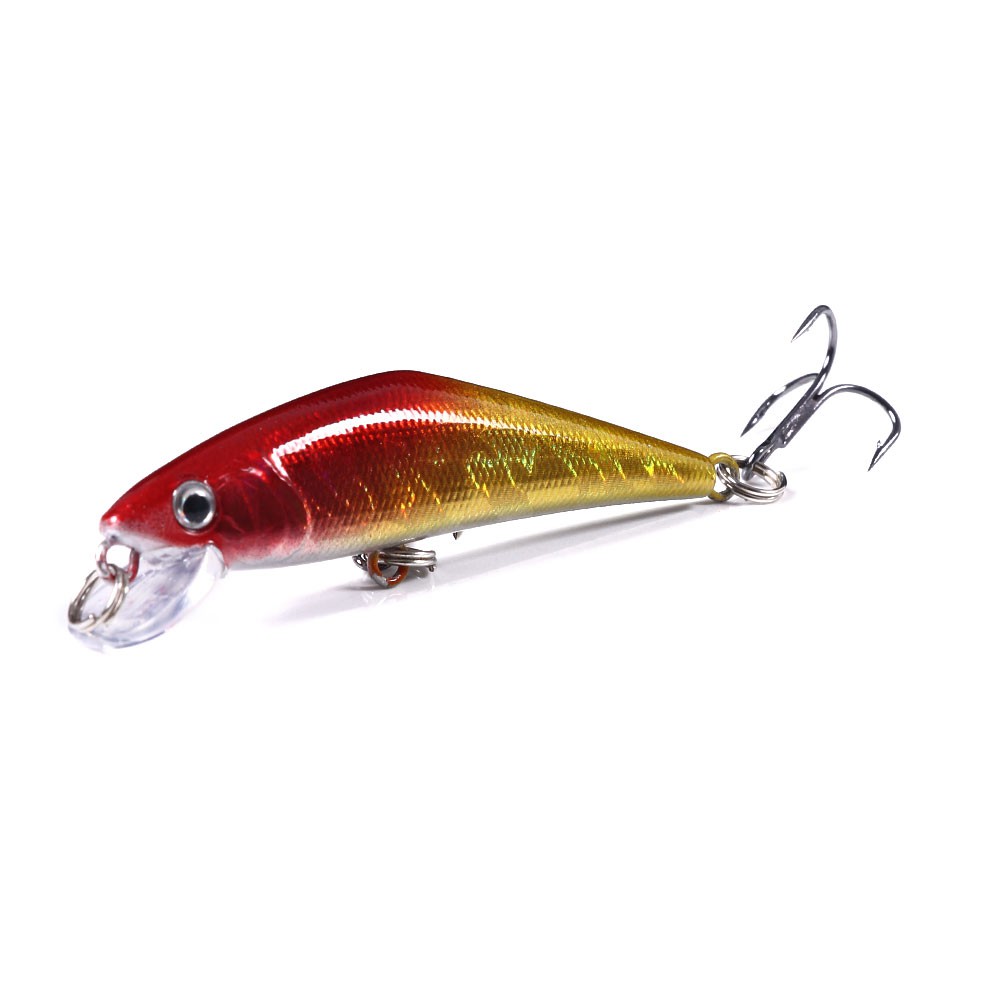 HENGJIA 10pcs 6.8cm/5.2g Minnow Umpan Pancing Sinking Bass Bait Casting Fishing Lure Ikan Tackle