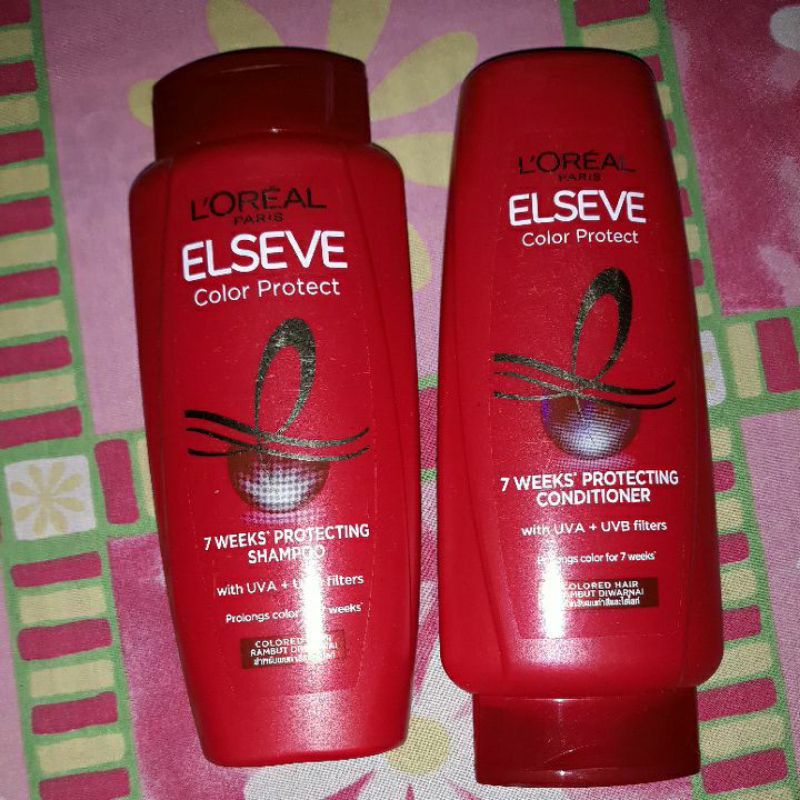 shampo loreal paris elseve color protect dan conditioner