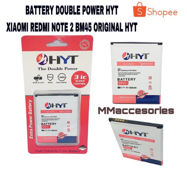 BATTERY DOUBLE POWER HYT XIAOMI BM44 DAN BM45 HYT