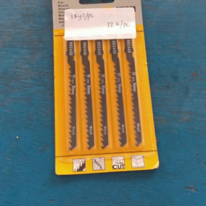 Mata potong Jigsaw Blade Nikken Resibon NR244D NR 244D untuk kayu 12