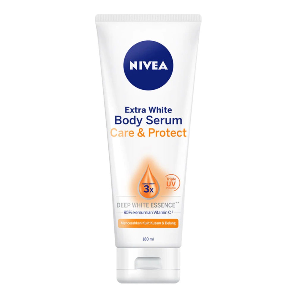 NIVEA Extra White Body Serum 180ml CARE &amp; PROTECT - apple_kosmetik