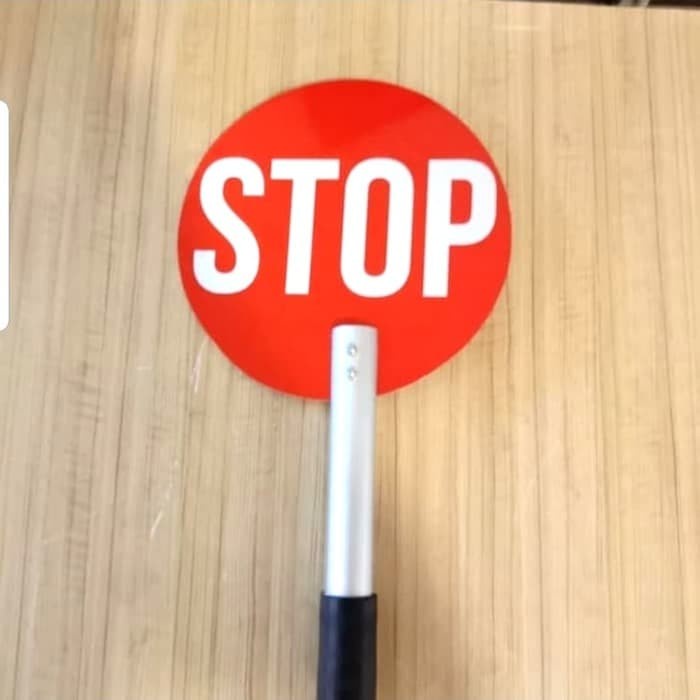 

SIGN PLAT K3 RAMBU SAFETY STOP BOLAK BALIK UKURAN DIAMETER 24 CM