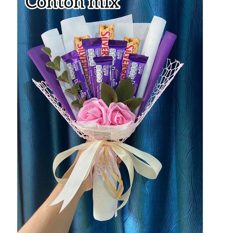 

Semangat Abis! BUKET SILVERQUEEN 30gr // BUKET DAIRYMILK 30gr // BUCKET COKELAT