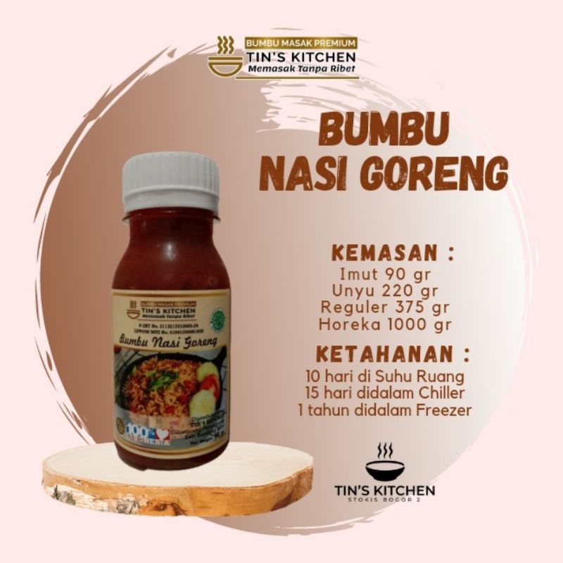 

Bumbu Nasi Goreng Tin's Kitchen 90gr Instant Premium Sehat