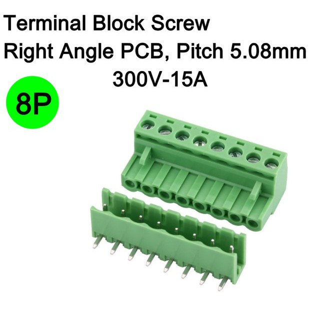 Terminal Block 8 Pin PCB 2EDG Pitch 5.08mm Type L Siku Male Female