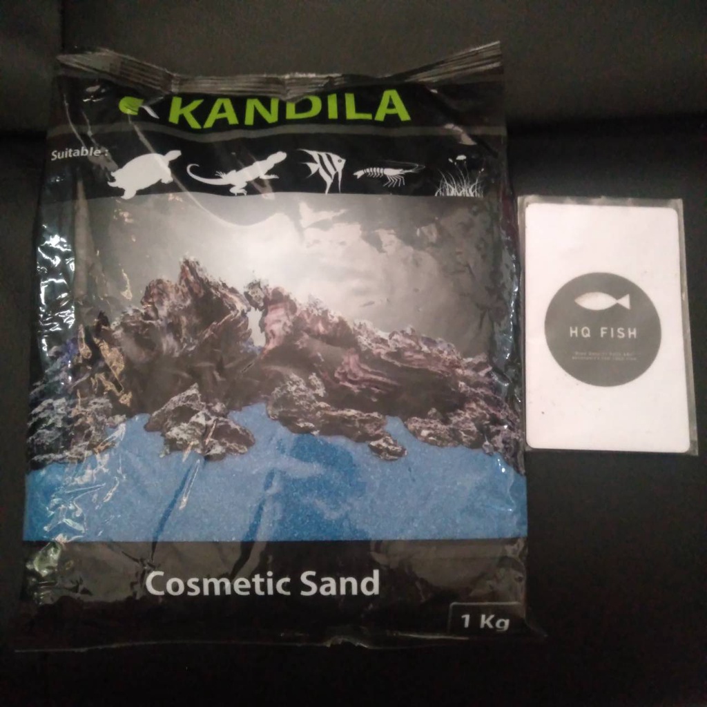 KANDILA PASIR SILIKA BIRU 1 KG COSMETIC SAND PASIR SILICA HALUS AQUASCAPE