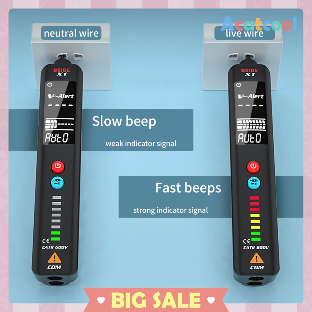 BSIDE X1 Non Contact Voltage Detector Live Wire Tester Voltmeter Multimeter
