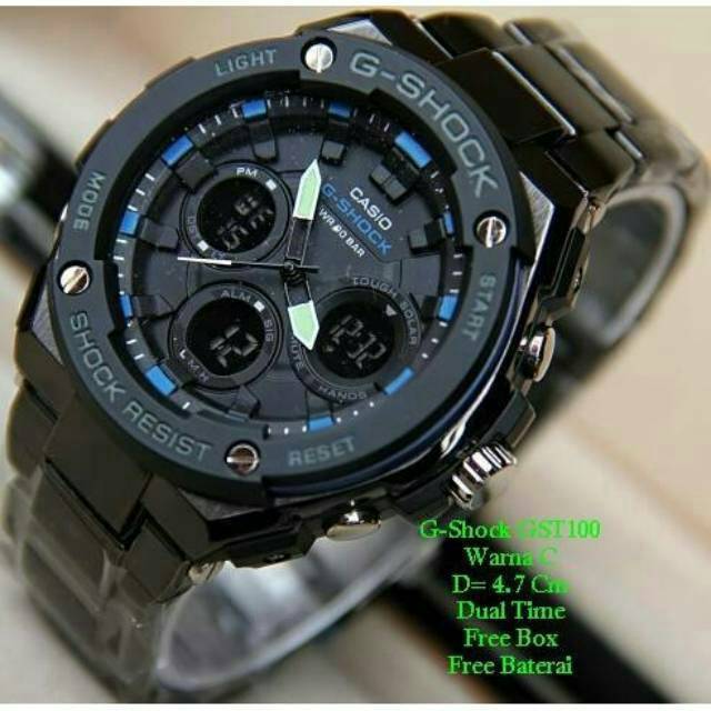 JAM TANGAN PRIA G-SHOCK CASIO GST100 RANTAI
