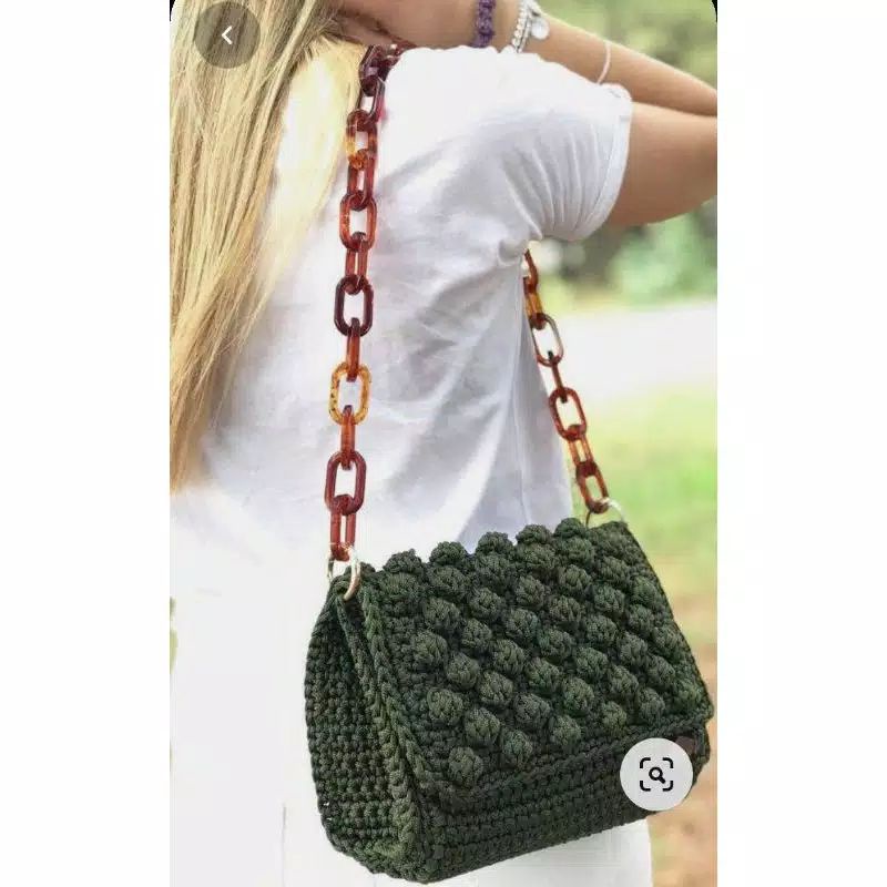 Rantai TAS MARMER NIKEL 63 cm ( sudah termasuk ring D 1,5cm)