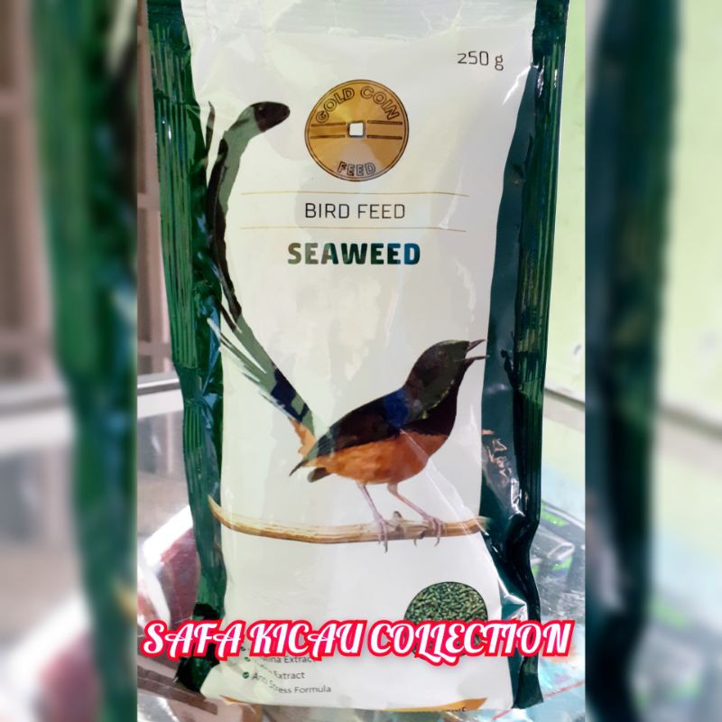 Gold Coin Pakan Burung Seawed Hijau 250 Gram