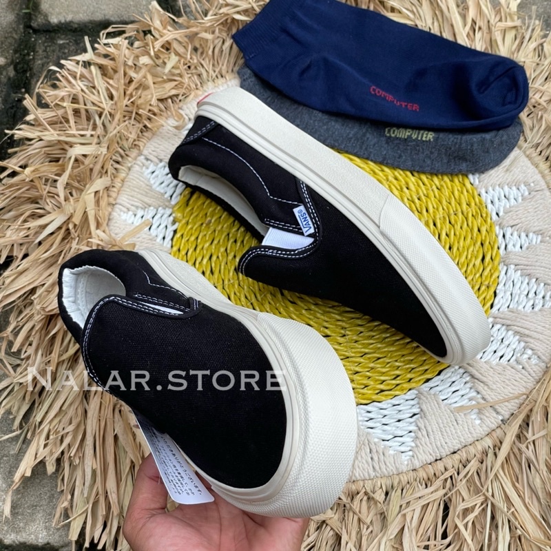 Vans slip on hitam putih OG Waflle DT Import quality