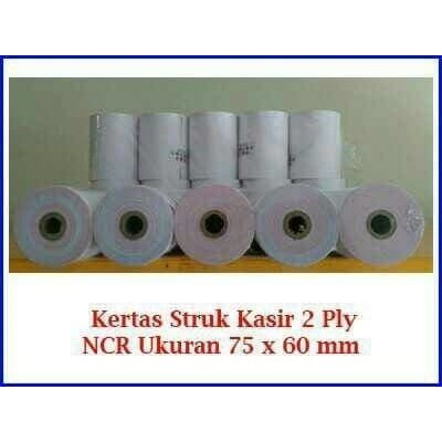 

Kertas Struck Struk epson tmu HVS 75x60 2 ply 2ply HVS Paper per pack isi 10 75 60 /pack bungkus pak putih merah block print register roll rolls blok 7560