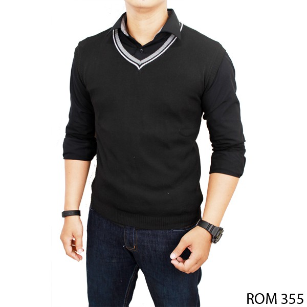Rompi Rajut Polos Rajut Hitam ROM 355