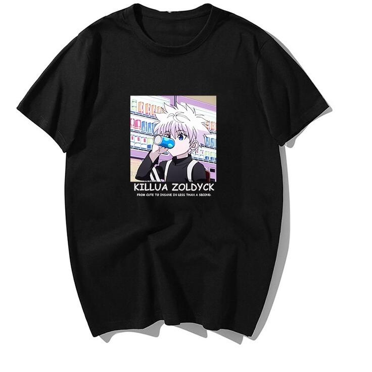 BIG SALE kaos digital sablon wibu lovers tees kaos anime mangga killua hunter x hunter kilua zoldyck
