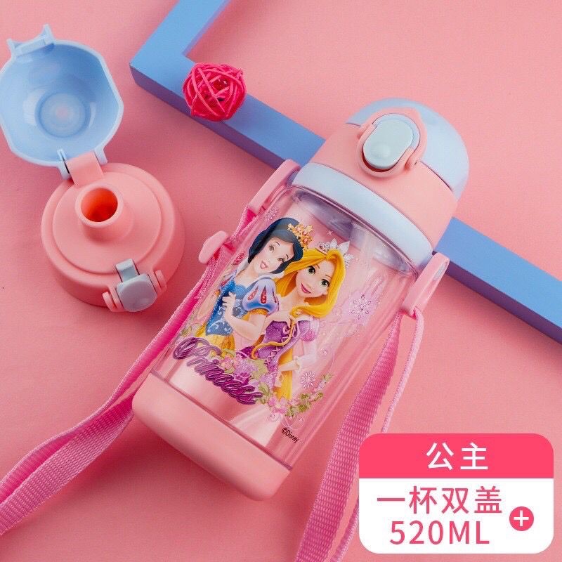 DISNEY Botol Minum Anak Unik /  ORIGINAL Disney water bottle Elsa Mickey donald Cars / Botol Minum Anak disney-520ml princess
