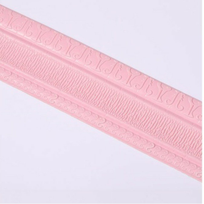 Wallpaper Foam 3D List / Stiker Dinding Atas / Wall Sticker List - 5MM-Pink Y005